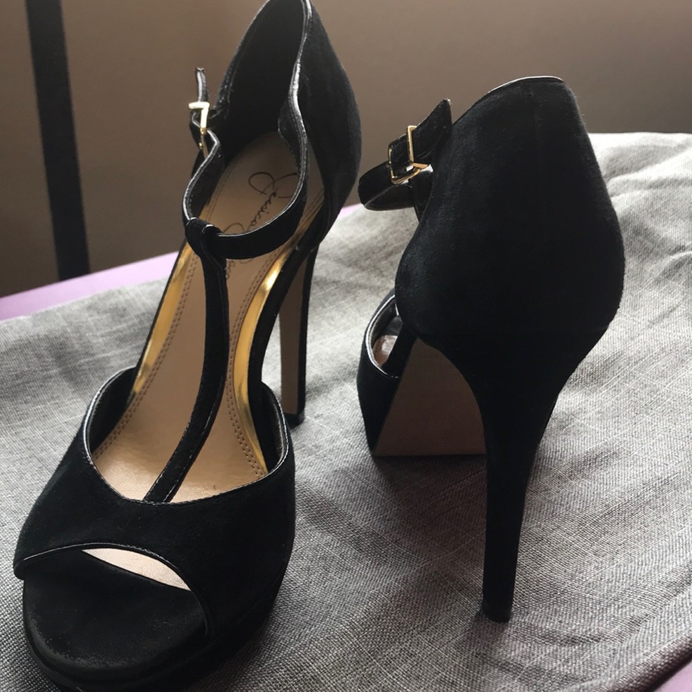 Black platform heels